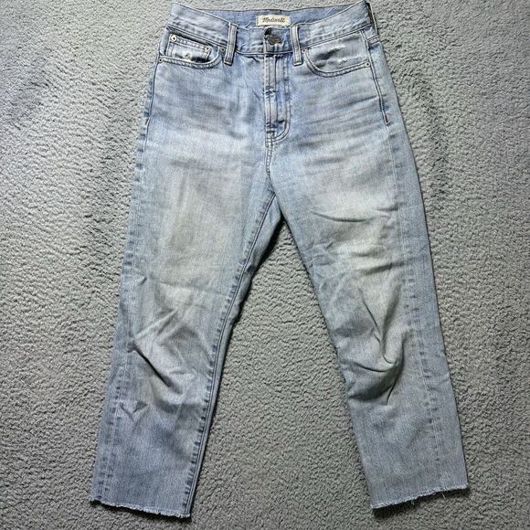 Madewell Denim - Madewell The Perfect Summer Jean Straight Light Wash Women's‎ Size 24 Raw Hem
